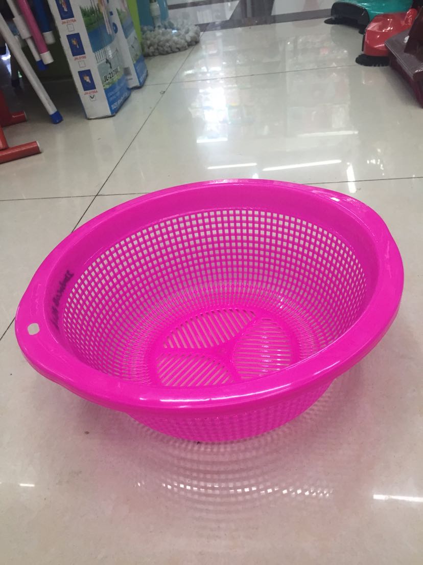 圆形洗菜篮子 塑料篮 网筛篮子 塑料篮 尚