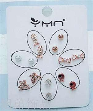 10元多元店七对时尚韩版耳环产品图