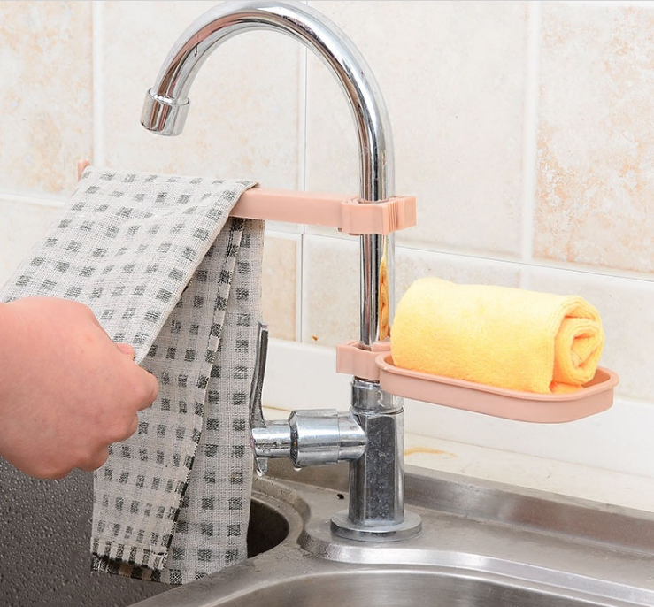Faucet drain rack sink storage rack Kitchen sink sponge rag drain rack