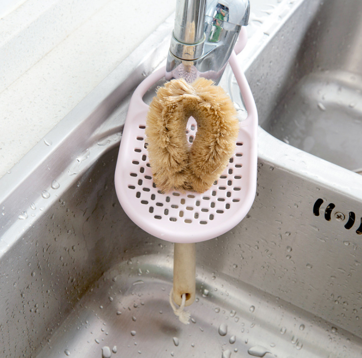 可弯曲折叠水槽沥水挂架 厨房水池抹布百洁布挂篮置物架产品图