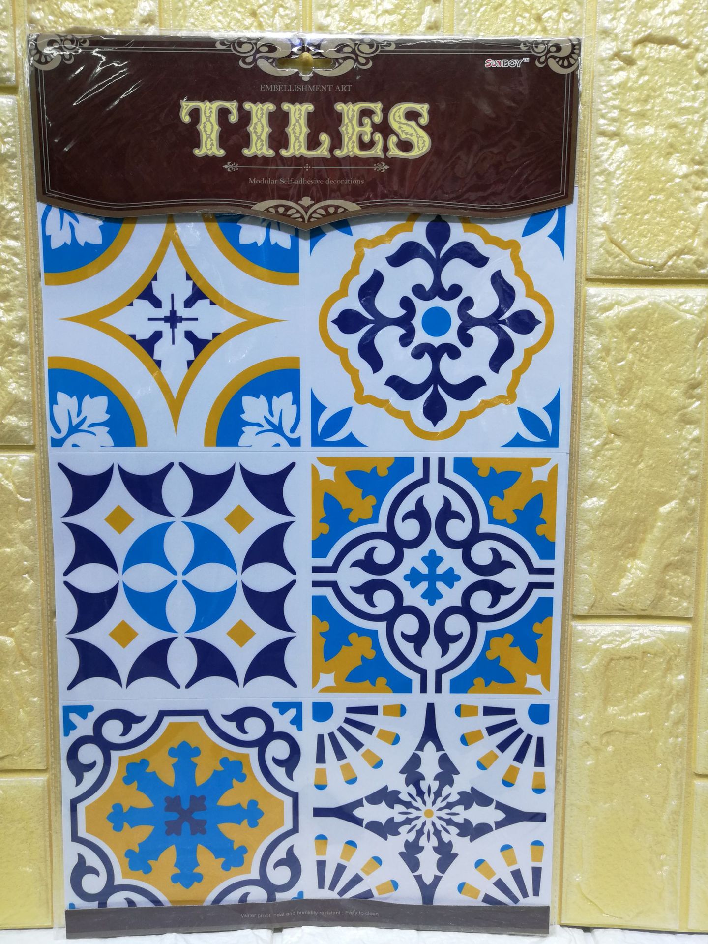 Jiamei Paper Products Office Culture Learning Stationery Stickers, craft stickers, new ethnic-style PVC wall stickers, tile stickers, self-adhesive stickers, kitchen stickers details Picture
