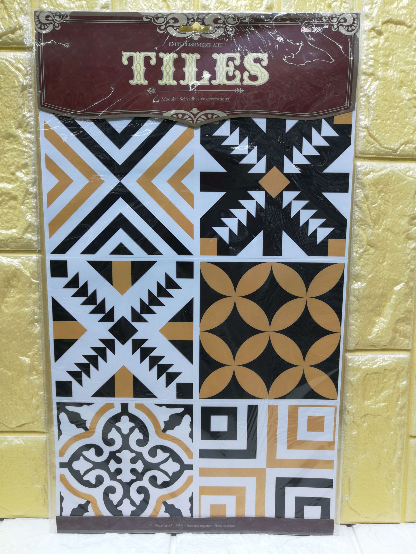 Jiamei Paper Products Office Culture Learning Stationery Stickers, craft stickers, new ethnic-style PVC wall stickers, tile stickers, self-adhesive stickers, kitchen stickers Application Scenario