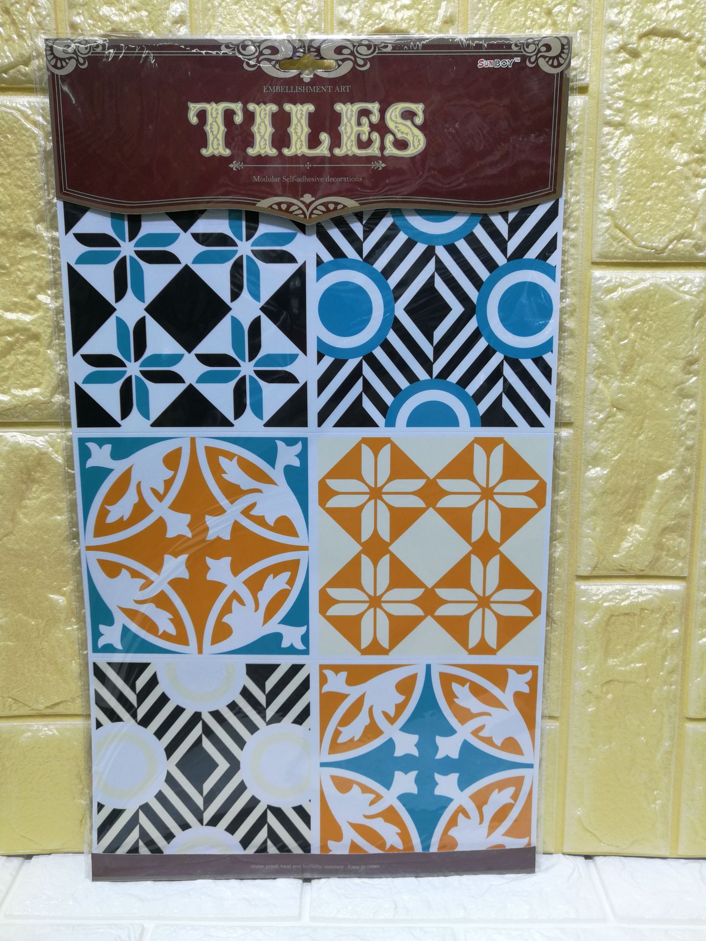 Jiamei Paper Products Office Culture Learning Stationery Stickers, craft stickers, new ethnic-style PVC wall stickers, tile stickers, self-adhesive stickers, kitchen stickers Specification image
