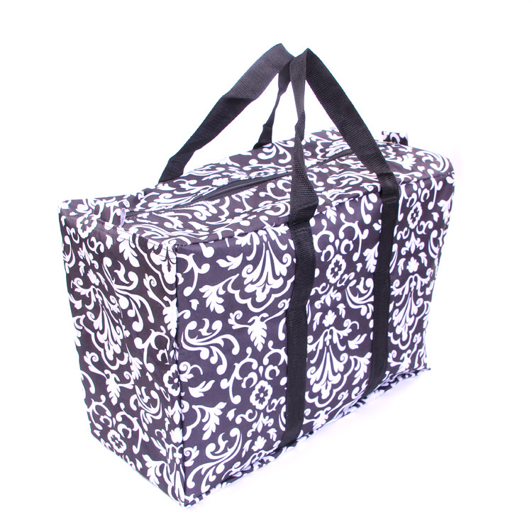 Large flower Oxford cloth bags, luggage bags, moving bags, aviation bags, non-woven fabric bags, 45*28*23 details Picture