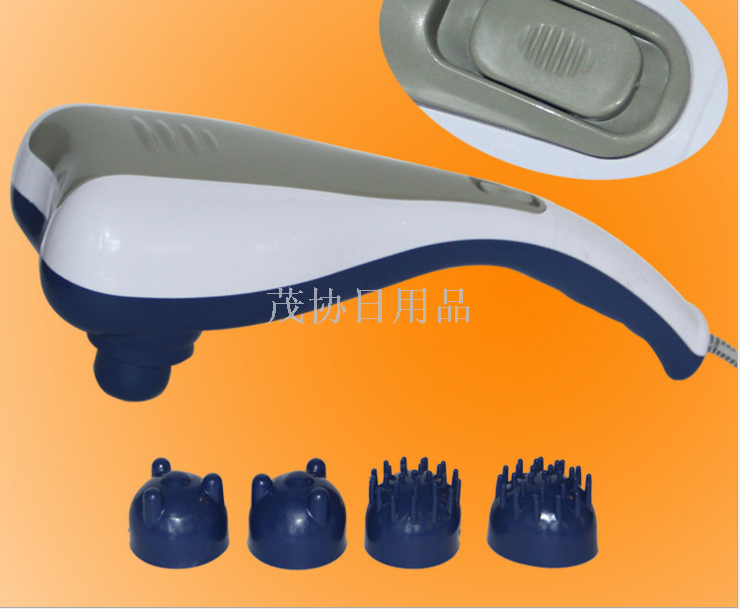 Double-head massage stick, electric cervical massager, neck and shoulder massage hammer, multi-functional household