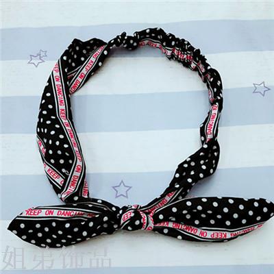 Ten yuan shop multiple shop edge color rabbit hair band details Picture