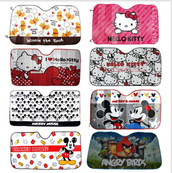 130*70 卡通遮阳前挡 夏季太阳挡 遮阳用品 多图样齐全