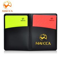 MAICCA足球红黄牌 记录本红牌黄牌裁判工具装备带皮套送圆