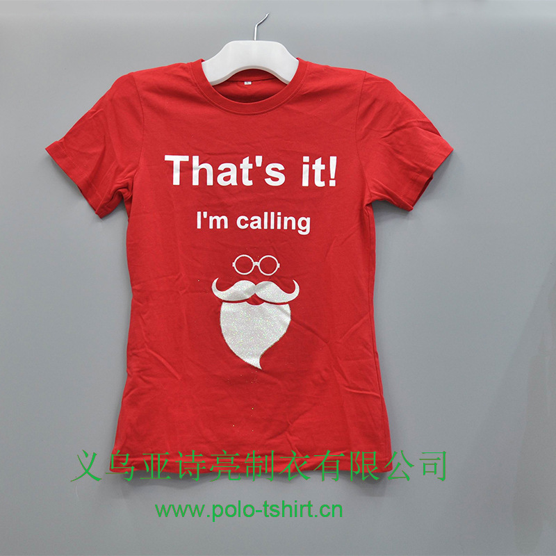 Summer New Daughter Children's Clothing Pure Cotton Short Sleeve Cartoon Cute Reindeer Print Christmas T-Shirt Advertising Shirt Customization