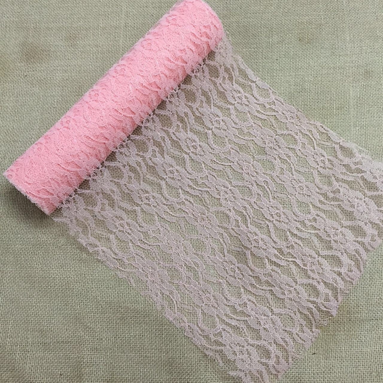 硬蕾丝卷 蕾丝卷蕾丝桌旗椅背装饰材料布置纱 美国网纱卷30cm*9m细节图