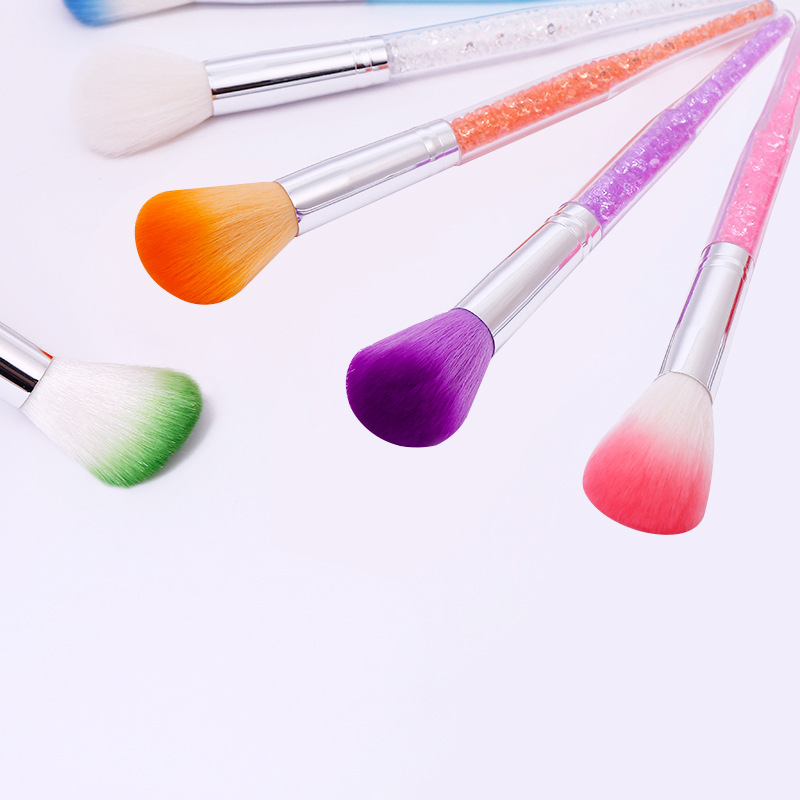 Aliexpress's best-selling nail dust brush, loose brush, long-handled nail cleaning brush with drill pipe, 7-color dust brush Specification image