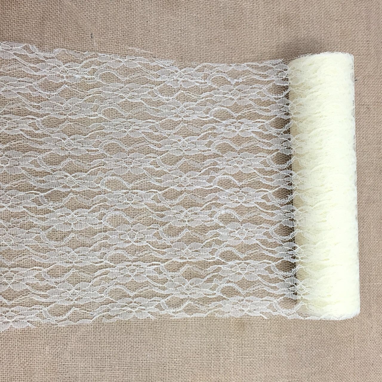 硬蕾丝卷 蕾丝卷蕾丝桌旗椅背装饰材料布置纱 美国网纱卷30cm*9m产品图