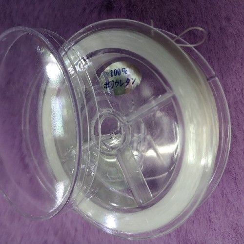 日本莱卡进口扁弹力线100米DIY穿珠线透明盒装弹力线产品图
