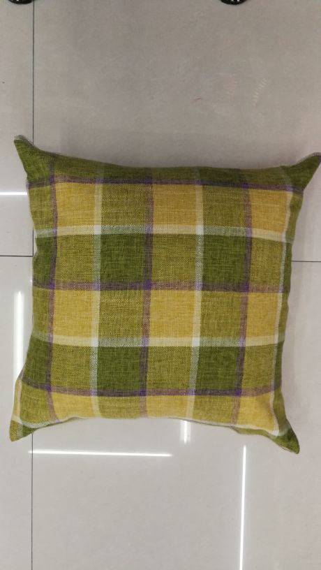 Linen and woolen fabric, fashionable checkered, comfortable car lumbar support pillow cushion cover Specification image
