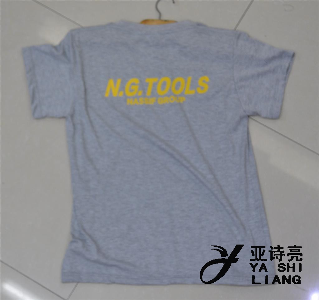 全棉180克纯白色T恤印花空白圆领文化衫广告衫班服外贸活动T恤产品图