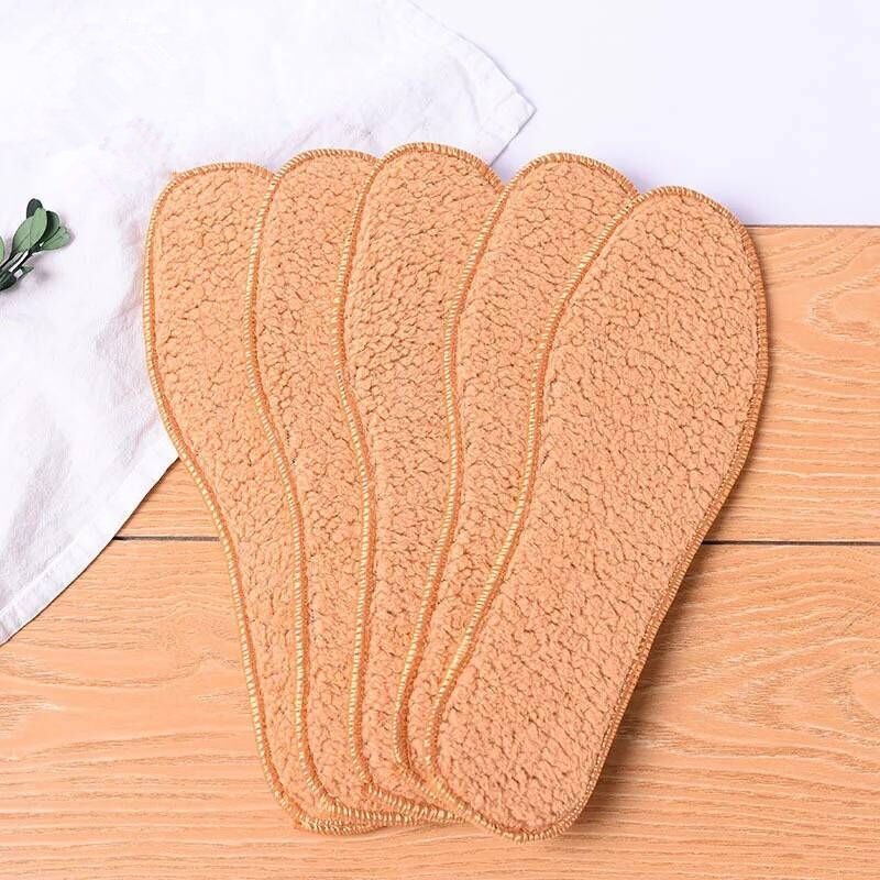 Winter thickened alpaca wool insoles are comfortable, warm and sweat-absorbing. Lamb wool insoles are in stock and available Specification image