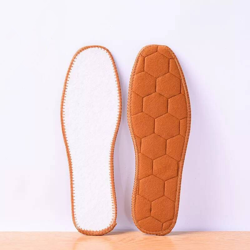 Wholesale of plush insoles for both men and women, winter sweat-absorbing thickened, shock-absorbing and warm plush insoles Specification image