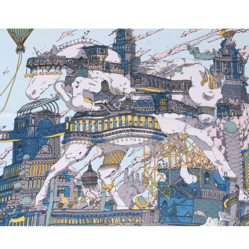 Japan And South Korea New Printed Scarf Folds Casual Small Square Scarf Fashion Everything Double Sided Elastic Small Silk Scarf Scarf details Picture