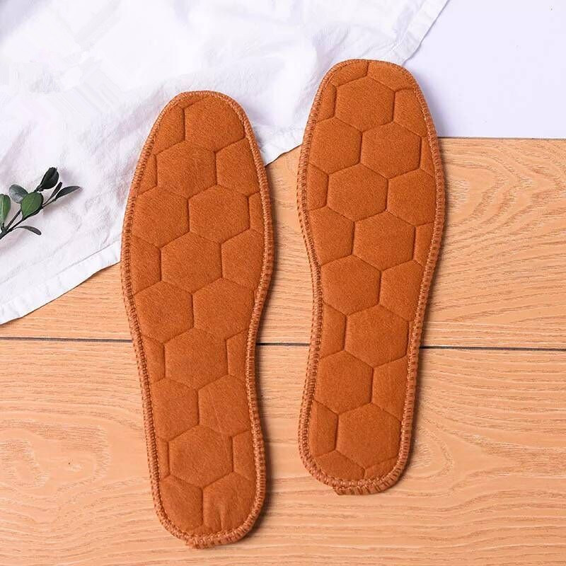 Wholesale of plush insoles for both men and women, winter sweat-absorbing thickened, shock-absorbing and warm plush insoles details Picture