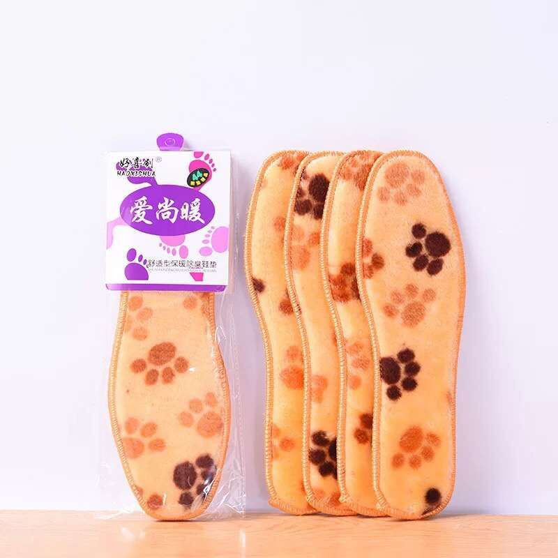 New winter warm insoles, thickened plush insoles, faux cashmere felt insoles, and artificial wool insoles