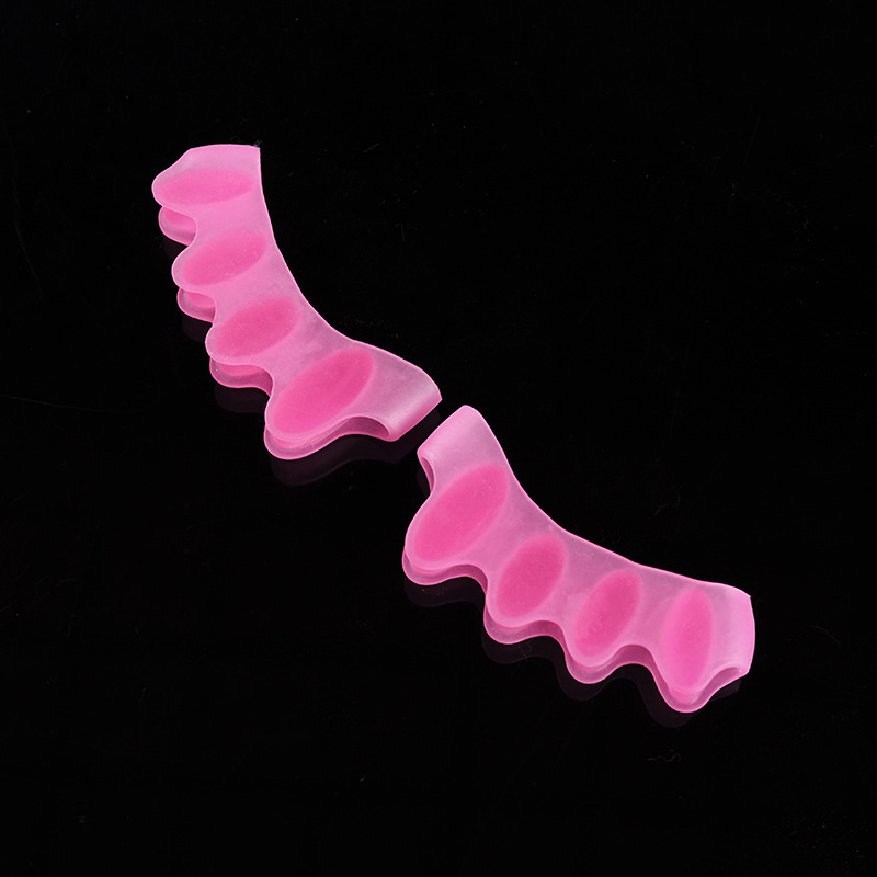 New soft day and night five-finger foot clamp toe separator, comfortable silicone five-finger eversion corrector toe separation sleeve details Picture