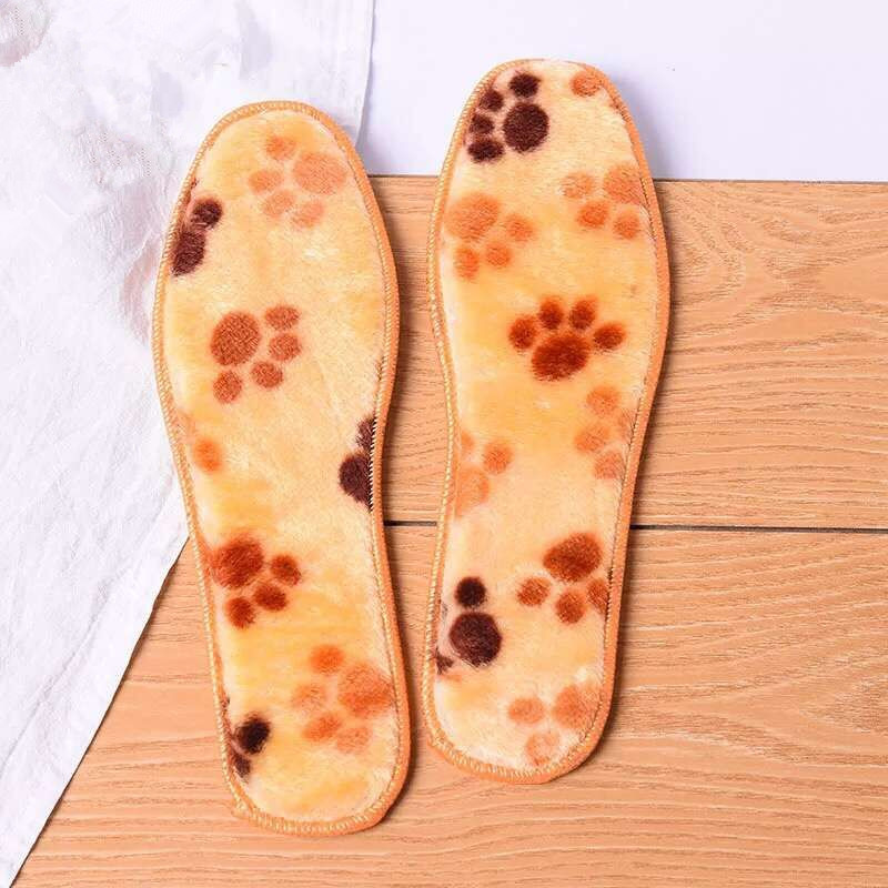 New winter warm insoles, thickened plush insoles, faux cashmere felt insoles, and artificial wool insoles details Picture