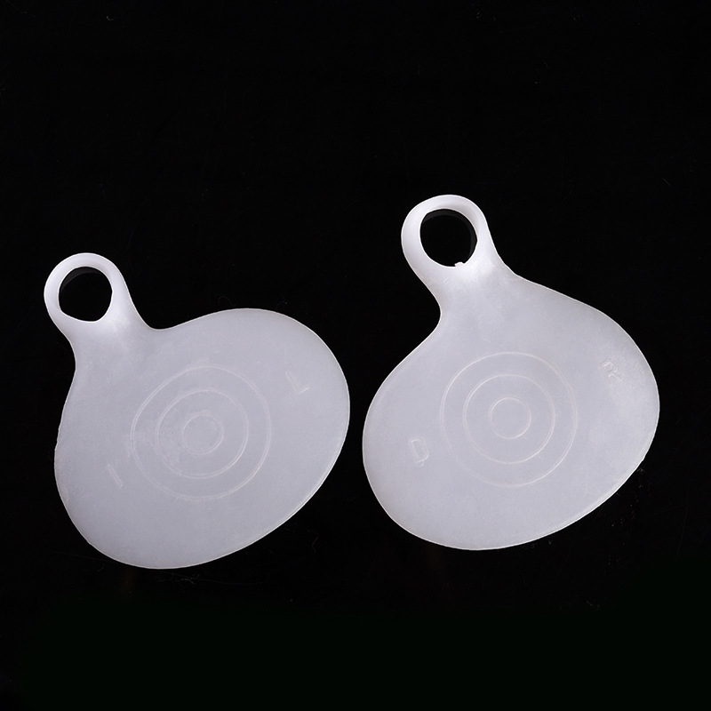 Wholesale of new anti-pain silicone apple-style forefoot pads, toe separation pads and comfortable foot protection forefoot half-size pads for high heels details Picture