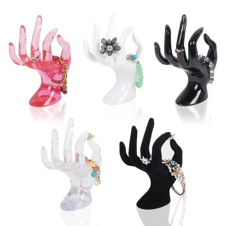 Ok手黑红饰品手戒指产品图