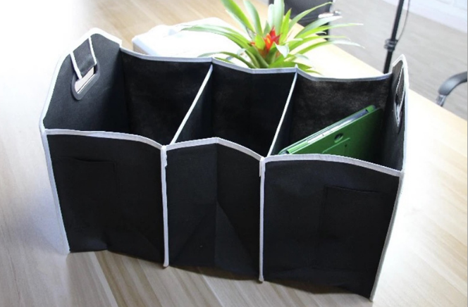 车载储物盒 汽车折叠收纳箱 多功能后备箱储物 无纺布车用置物箱细节图