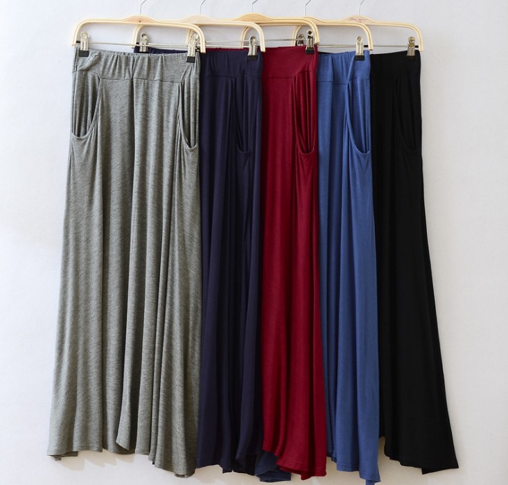 Mid-length sun skirt for women's half-length skirt, Bohemian big swing A-line versatile long skirt