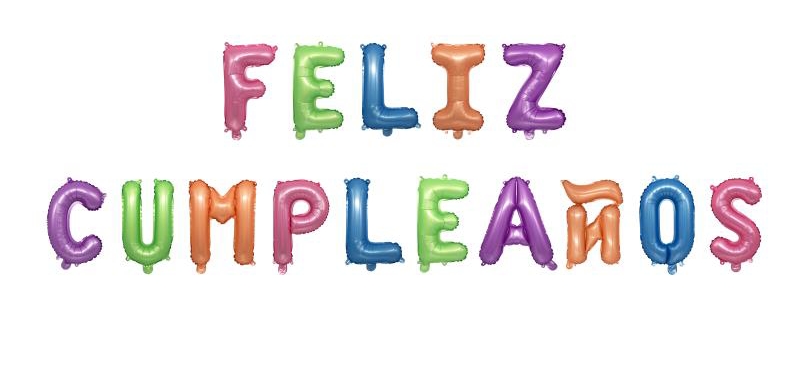 西语 西班牙语 生日快乐 FELIZ CUMPLEANOS 铝膜气球套装派对装饰