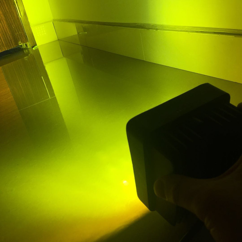 Car LED high beam, ultra-bright led auxiliary lighting, 48W spotlight, yellow and white light Application Scenario
