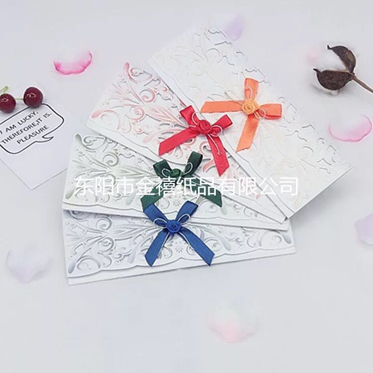 Factory direct sales, customization and wholesale of creative hollowed-out candy-colored wedding invitations/invitations