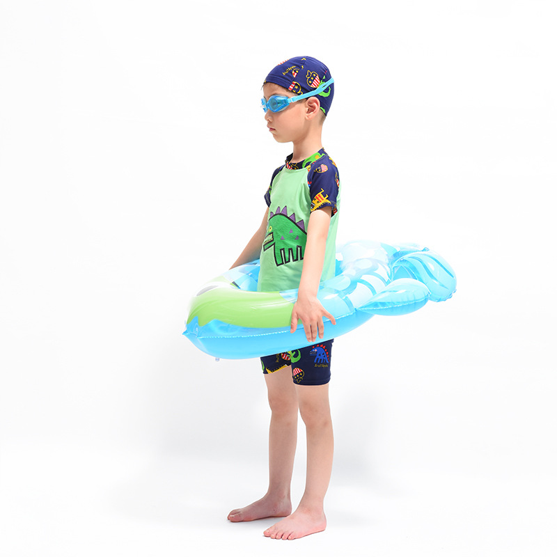 新款游泳圈加厚充气安全儿童小鱼泳圈男女卡通腋下圈游泳圈产品图