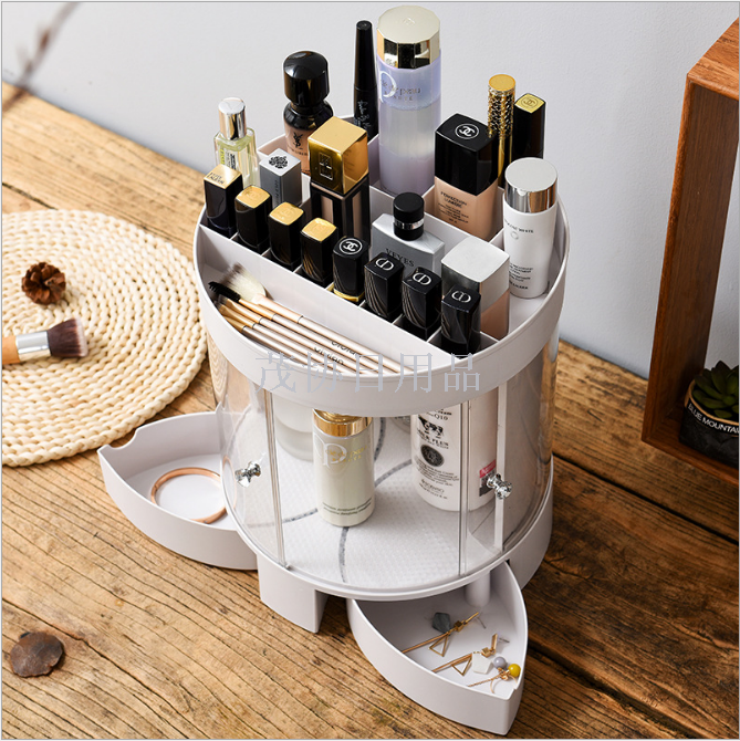 Multifunctional Douyin makeup box Plastic retractable sorting jewelry box transparent acrylic storage rack creative