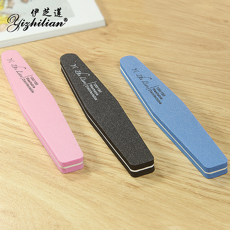 美甲工具指甲锉打磨条海绵挫条菱形精细甲面打磨指甲锉双面磨砂锉