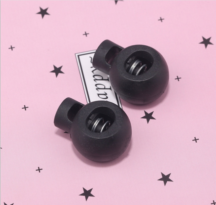 厂家直销箱包配件塑料弹簧扣白尼龙绳扣POM 白色透明弹簧扣细节图