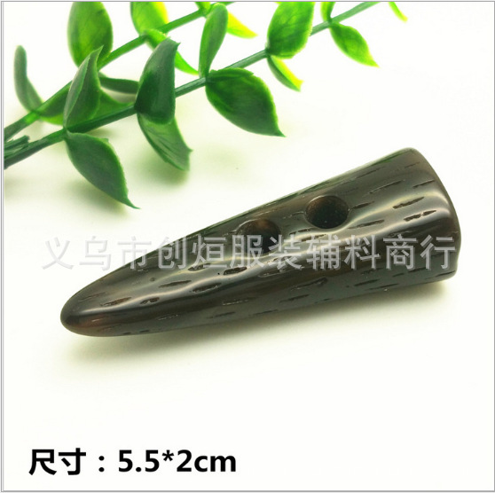 Factory direct sales, wholesale of horn buttons for overcoats and sweaters, black and white in stock Specification image