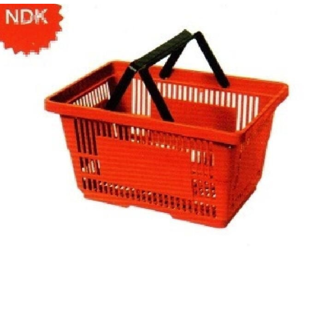 Supermarket hand-held cart shopping baskets, plastic baskets, shopping baskets details Picture