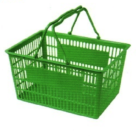 Supermarket shopping baskets, plastic shopping baskets, hand-held double baskets Application Scenario
