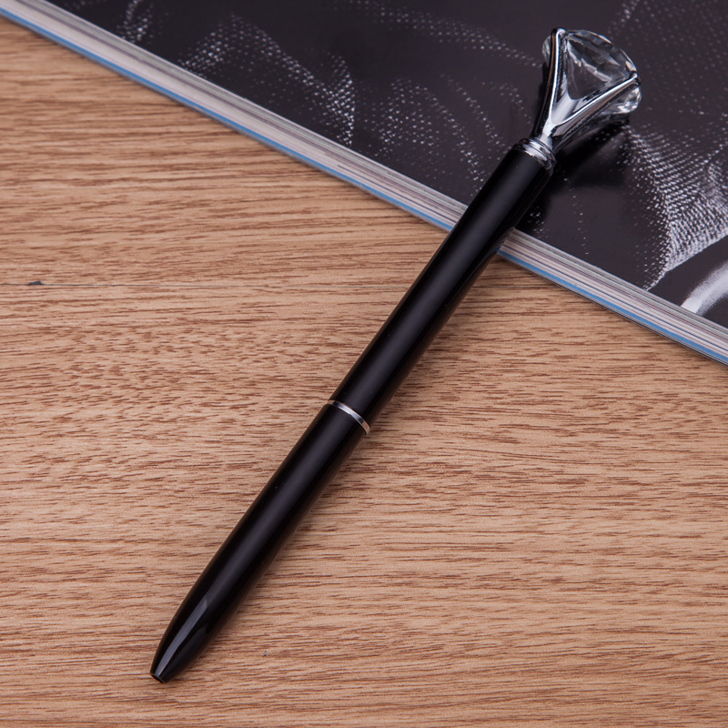 Factory direct sales of large diamond pens, business office metal pens, creative bullet heads, multi-color rotating ballpoint pens Specification image