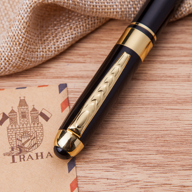 New wholesale and in-stock metal signature pens, fashionable business gel pens, metal bead pens, advertising gift pens details Picture
