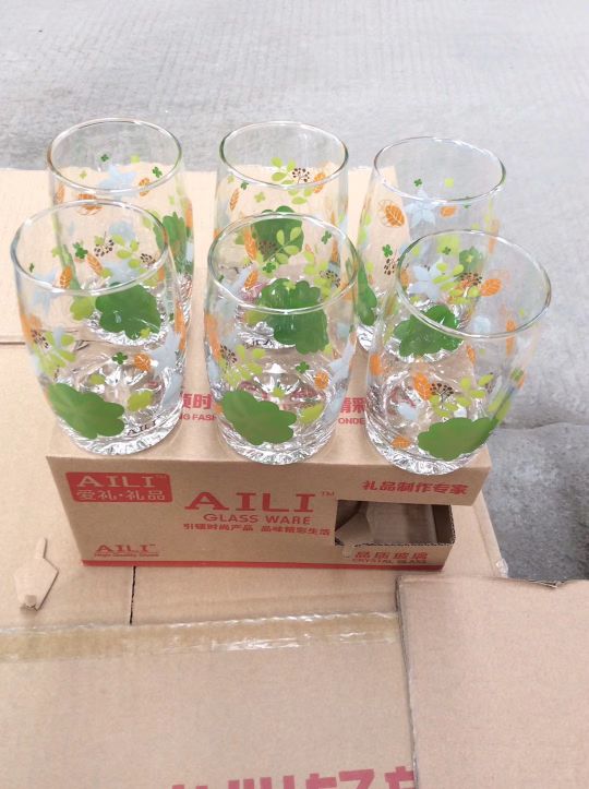 玻璃印花杯水杯牛奶杯饮料杯