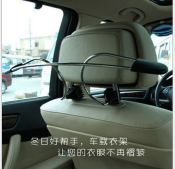 汽车不锈钢衣架车用衣架车载衣架汽车精品衣架 车内也能挂衣服产品图