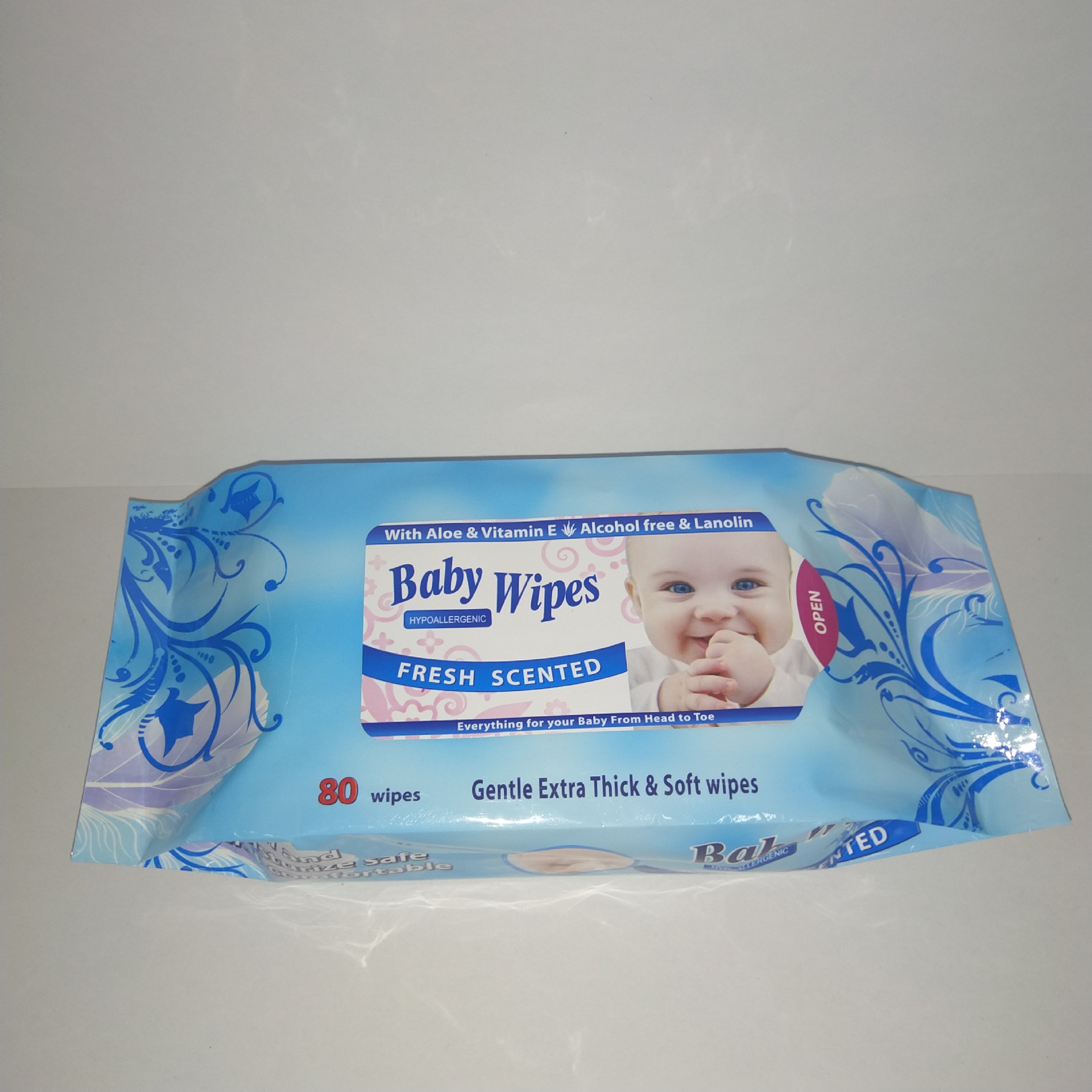 婴儿湿巾80片宝宝儿童柔湿巾新生儿湿纸巾柔巾补充装80抽
