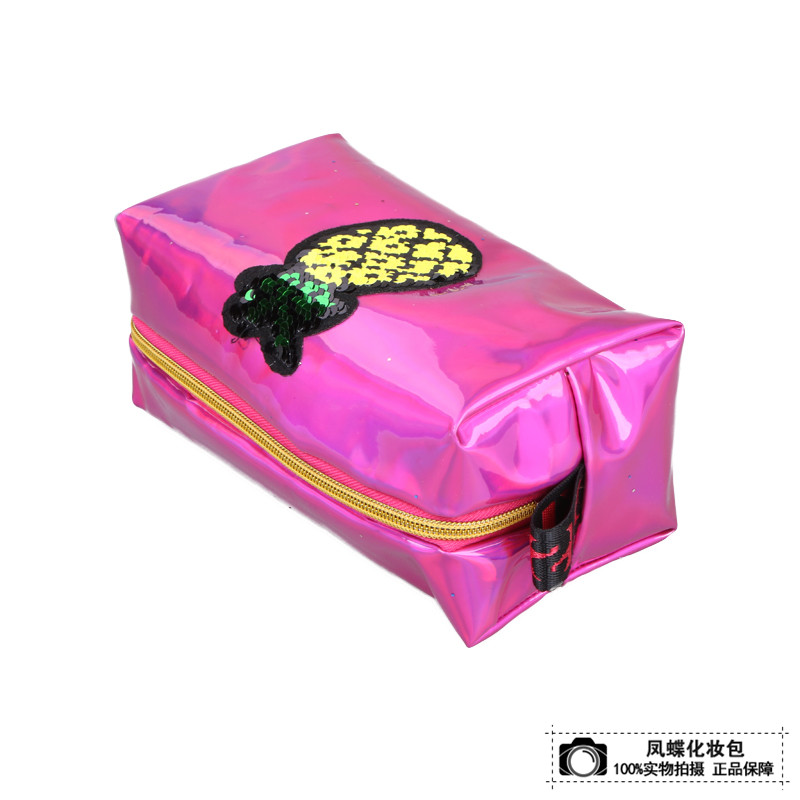 New Cosmetic Fashion Small Fresh Pineapple Cosmetic Bag Manufacturers Direct Sales Specification drawing