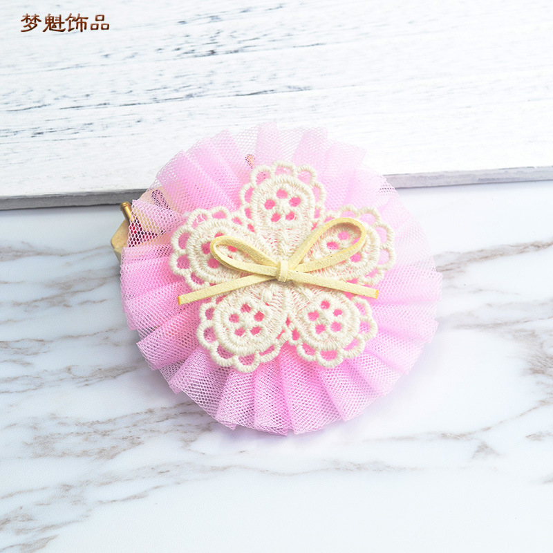 【厂家直销】现货手工网纱鞋花 10CM手工圆盘花