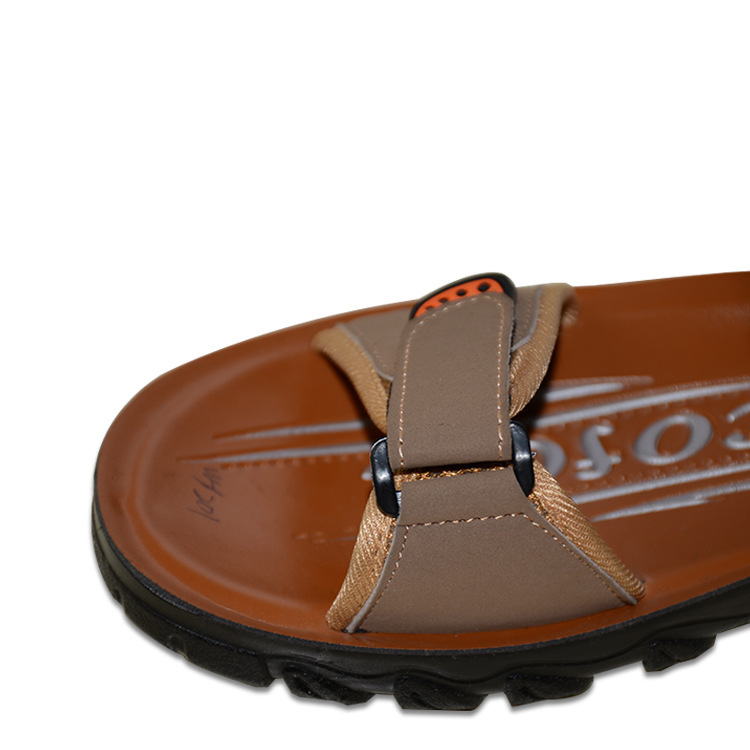 202 New summer open-toe men's sandals beach shoes men's non-slip casual shoes flat slippers wholesale Specification drawing