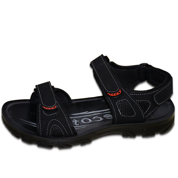 202 New summer open-toe men's sandals beach shoes men's non-slip casual shoes flat slippers wholesale details Picture