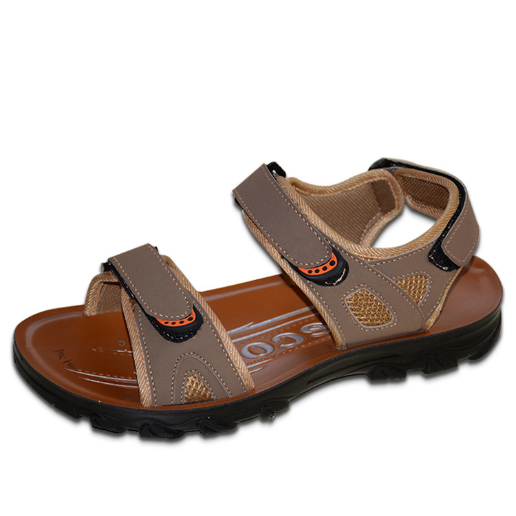 202 New summer open-toe men's sandals beach shoes men's non-slip casual shoes flat slippers wholesale full figure